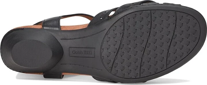 Cobb Hill Lorna Women's Wedge Shoes Black Leather : 10 D - Wide, Leather/Rubber - Image 3