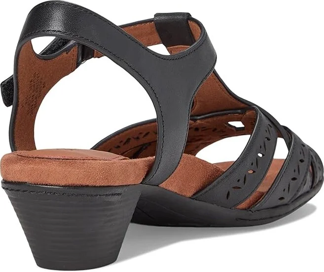 Cobb Hill Lorna Women's Wedge Shoes Black Leather : 10 D - Wide, Leather/Rubber - Image 4