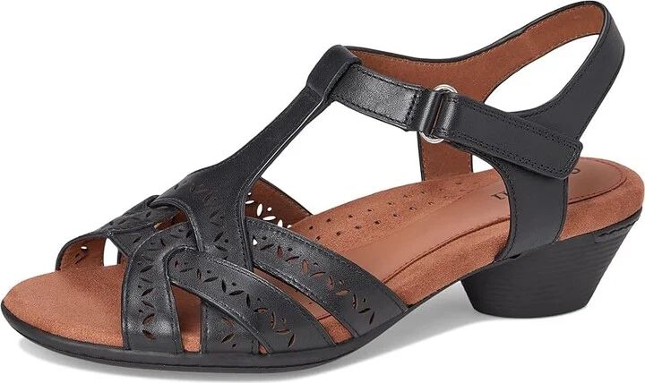 Cobb Hill Lorna Women's Wedge Shoes Black Leather : 10 D - Wide, Leather/Rubber - Image 5