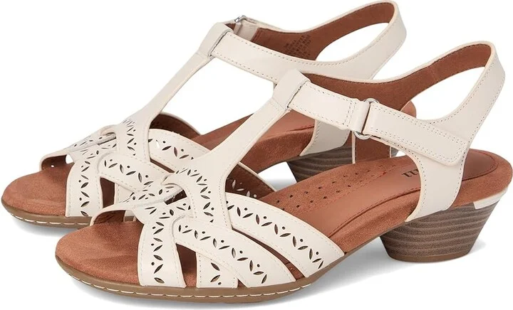 Cobb Hill Lorna Women's Wedge Shoes Ivory Leather : 11 B - Medium, Leather/Rubber