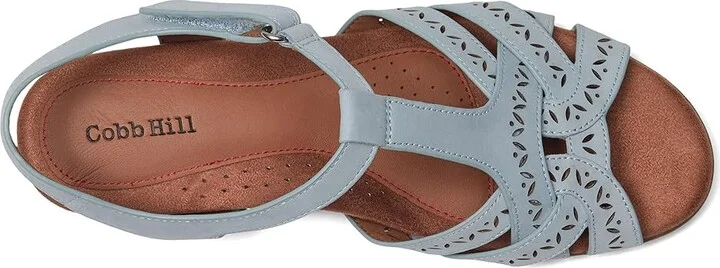 Cobb Hill Lorna Women's Wedge Shoes Light Blue Nubuck : 8.5 D - Wide, Leather/Rubber - Image 2