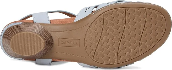 Cobb Hill Lorna Women's Wedge Shoes Light Blue Nubuck : 8.5 D - Wide, Leather/Rubber - Image 3
