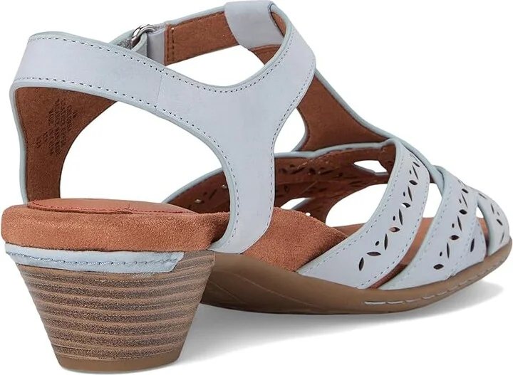 Cobb Hill Lorna Women's Wedge Shoes Light Blue Nubuck : 8.5 D - Wide, Leather/Rubber - Image 4