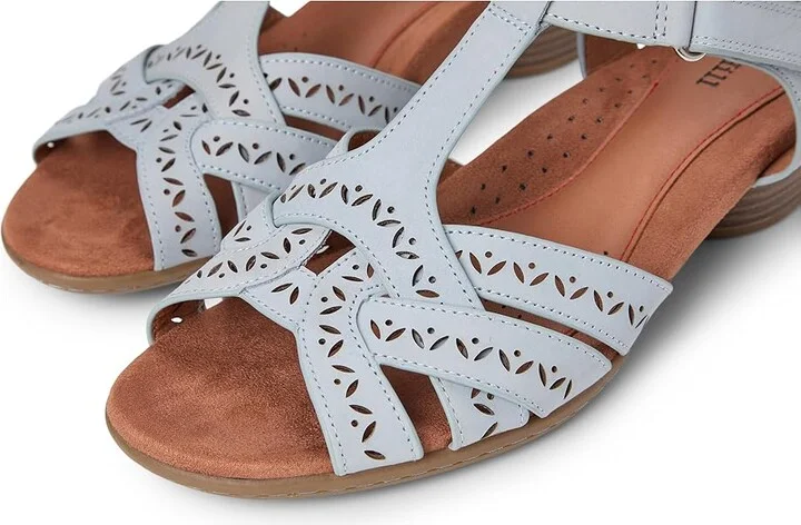 Cobb Hill Lorna Women's Wedge Shoes Light Blue Nubuck : 8.5 D - Wide, Leather/Rubber - Image 7