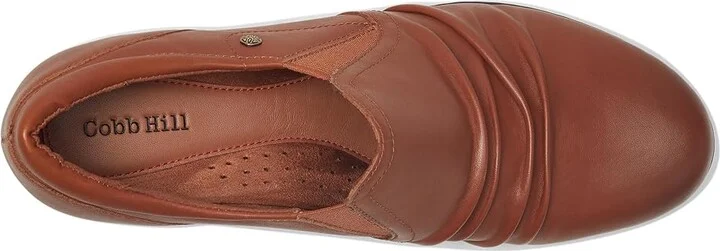 Cobb Hill Lucy High Women's Heels Cognac Leather : 6 D - Wide, Suede - Image 2