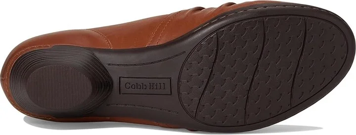 Cobb Hill Lucy High Women's Heels Cognac Leather : 6 D - Wide, Suede - Image 3