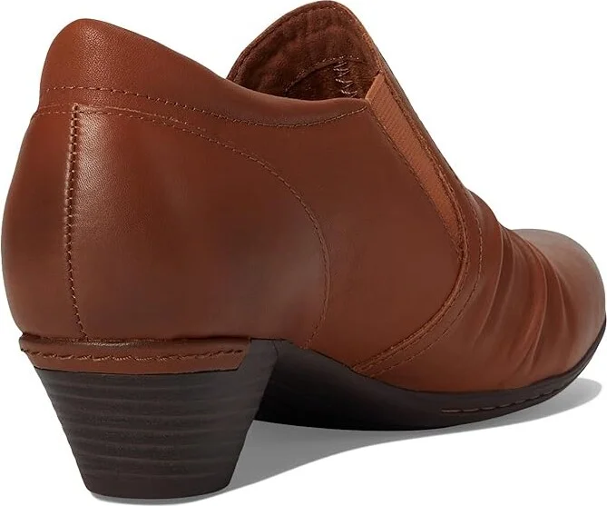 Cobb Hill Lucy High Women's Heels Cognac Leather : 6 D - Wide, Suede - Image 4