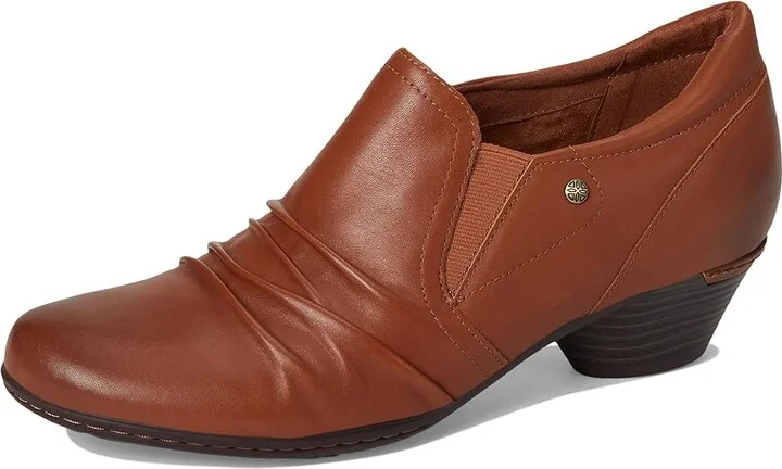 Cobb Hill Lucy High Women's Heels Cognac Leather : 6 D - Wide, Suede - Image 5