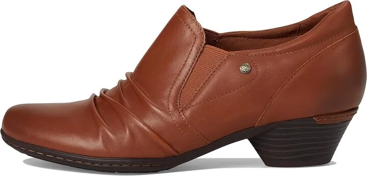Cobb Hill Lucy High Women's Heels Cognac Leather : 6 D - Wide, Suede - Image 6