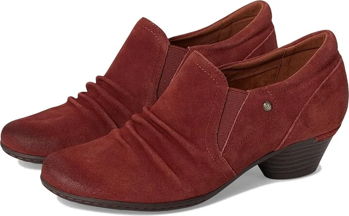 Cobb Hill Lucy High Women's Heels Red Suede : 7.5 B - Medium