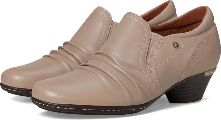 Cobb Hill Lucy High Women's Heels Taupe Leather : 9 B - Medium, Suede