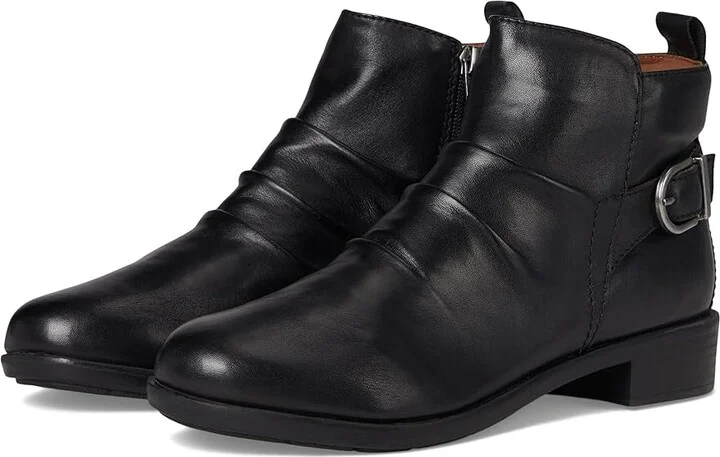 Cobb Hill Nessa Women's Boots Black Leather : 6 B - Medium, Rubber