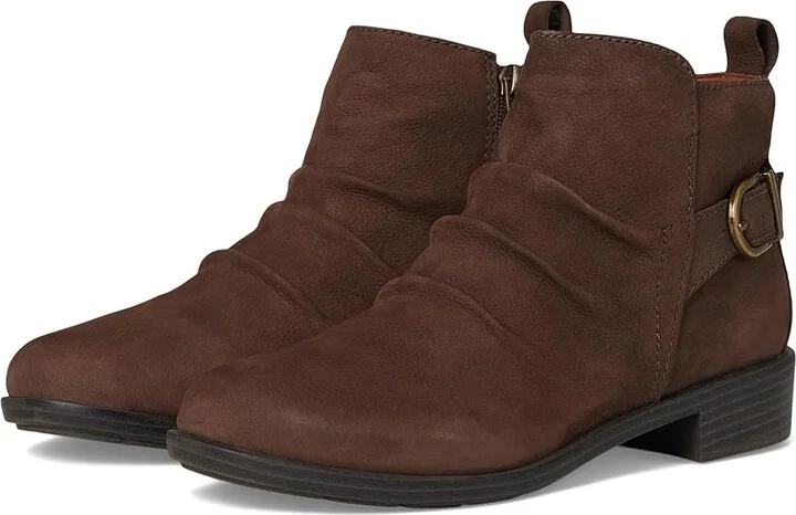 Cobb Hill Nessa Women's Boots Dark Brown Leather : 11 B - Medium, Rubber