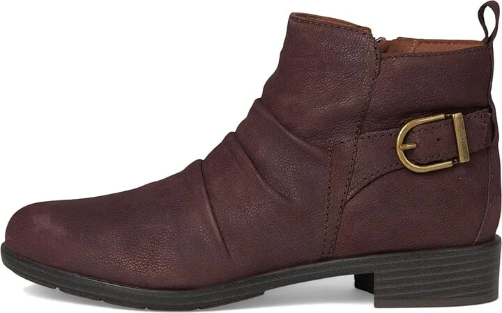 Cobb Hill Nessa Women's Boots Dark Red Leather : 9 D - Wide, Rubber - Image 6