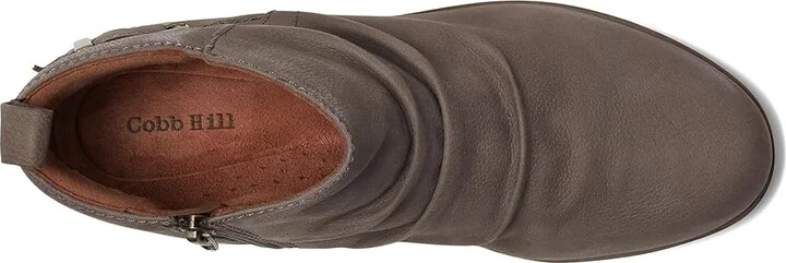Cobb Hill Nessa Women's Boots Grey Leather : 9.5 B - Medium, Rubber - Image 2