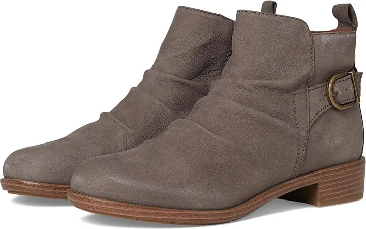 Cobb Hill Nessa Women's Boots Grey Leather : 9.5 B - Medium, Rubber