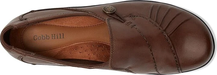Cobb Hill Paulette Women's Slip-on Dress Shoes Bark : 6 B - Medium, Full Grain leather/Leather - Image 3