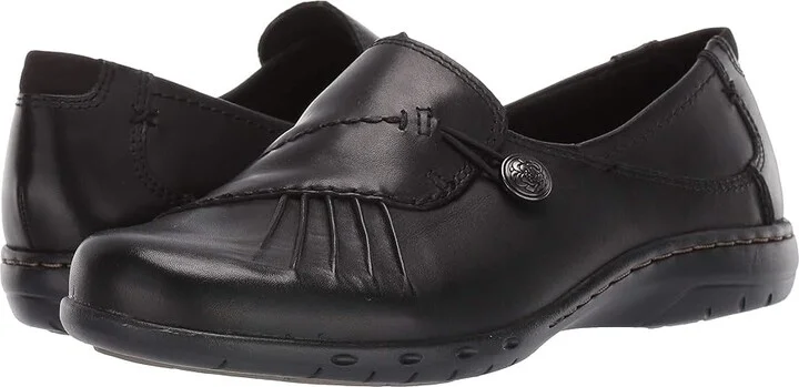 Cobb Hill Paulette Women's Slip-on Dress Shoes Black : 6 B - Medium, Full Grain leather/Leather