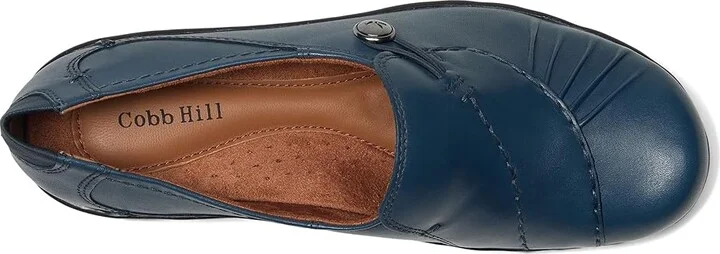 Cobb Hill Paulette Women's Slip-on Dress Shoes Navy : 7 B - Medium, Full Grain leather/Leather - Image 3