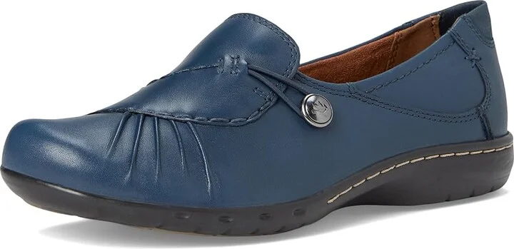 Cobb Hill Paulette Women's Slip-on Dress Shoes Navy : 7 B - Medium, Full Grain leather/Leather - Image 6