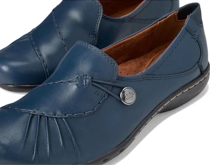 Cobb Hill Paulette Women's Slip-on Dress Shoes Navy : 7 B - Medium, Full Grain leather/Leather - Image 8