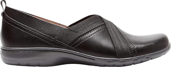 Cobb Hill Penfield Envelope Women's Flat Shoes Black : 6 B - Medium, Leather - Image 4