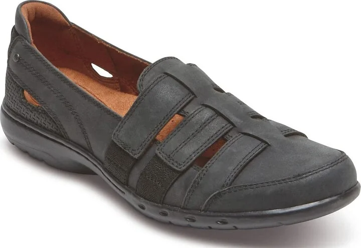 Cobb Hill Penfield Fisherman Womens Slip On 7 BM US Black