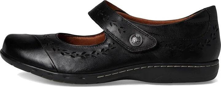 Cobb Hill Perry Women's Flat Shoes Black Leather : 9.5 D - Wide, Leather/Polyester - Image 6