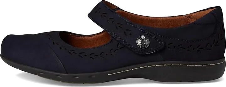 Cobb Hill Perry Women's Flat Shoes Dark Blue Leather : 9 B - Medium, Leather/Polyester - Image 6