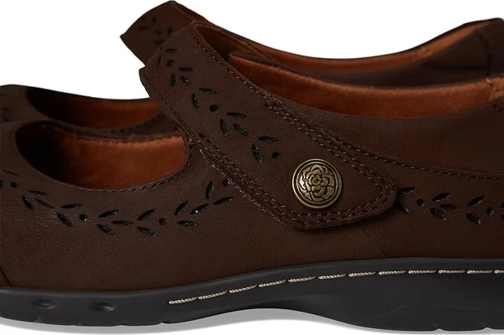 Cobb Hill Perry Women's Flat Shoes Dark Brown Leather : 7 D - Wide, Leather/Polyester - Image 7
