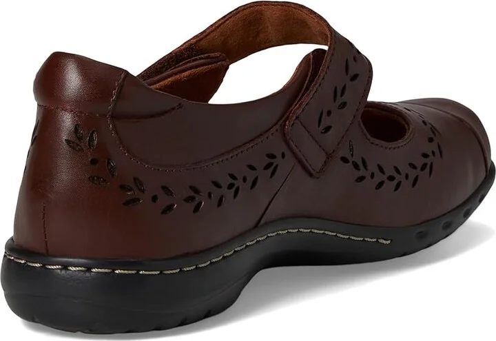 Cobb Hill Perry Women's Flat Shoes Medium Brown Leather : 11 D - Wide, Leather/Polyester - Image 4