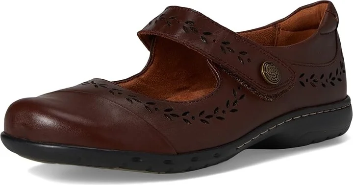 Cobb Hill Perry Women's Flat Shoes Medium Brown Leather : 11 D - Wide, Leather/Polyester - Image 5