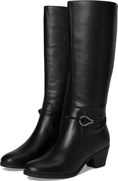 Cobb Hill Presley Women's Boots Black Leather : 8.5 B - Medium