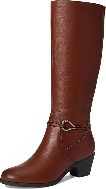 Cobb Hill Presley Women's Boots Dark Natural Leather : 9.5 D - Wide - Image 5