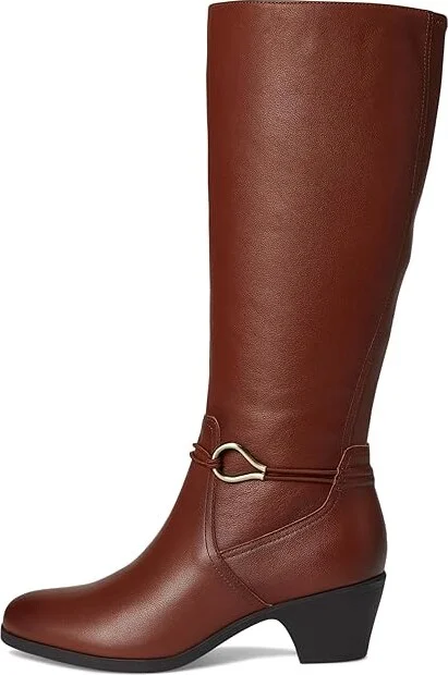 Cobb Hill Presley Women's Boots Dark Natural Leather : 9.5 D - Wide - Image 6