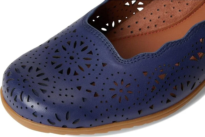 Cobb Hill Rory Women's Slip-on Dress Shoes Dark Blue Leather : 10 D - Wide - Image 7