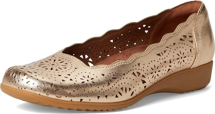 Cobb Hill Rory Women's Slip-on Dress Shoes Gold Leather : 8 B - Medium - Image 5