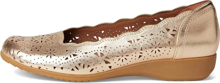 Cobb Hill Rory Women's Slip-on Dress Shoes Gold Leather : 8 B - Medium - Image 6