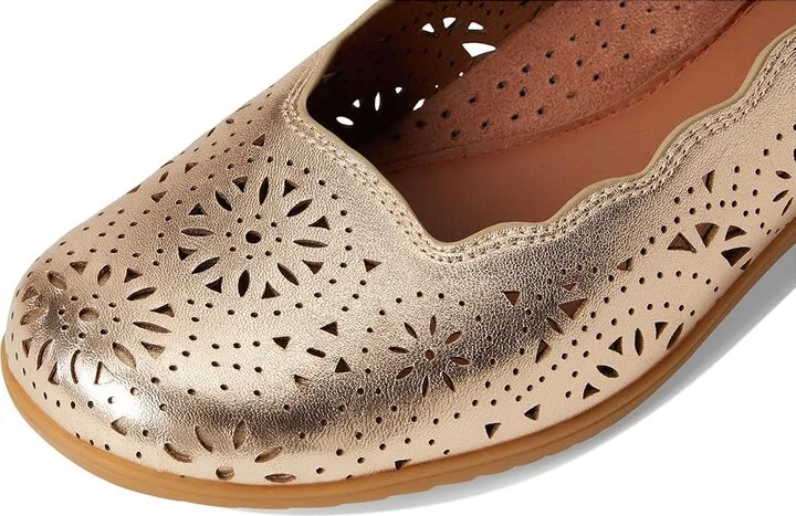 Cobb Hill Rory Women's Slip-on Dress Shoes Gold Leather : 8 B - Medium - Image 7