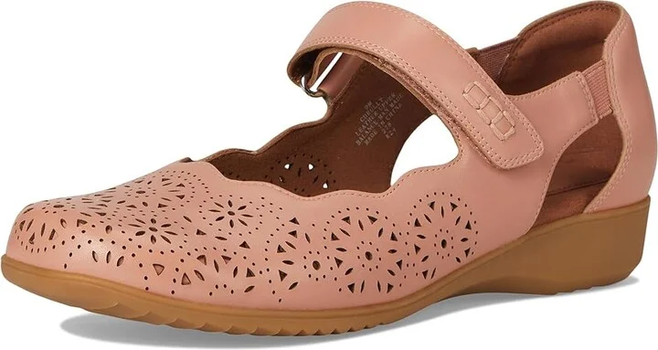 Cobb Hill Rully Women's Dress Flat Shoes Dusty Rose Leather : 9 D - Wide - Image 5