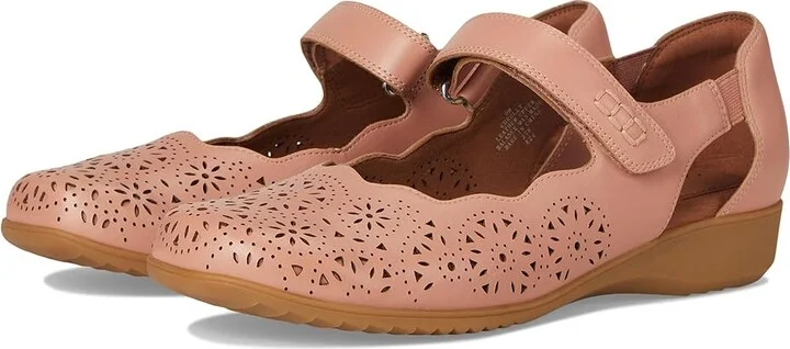 Cobb Hill Rully Women's Dress Flat Shoes Dusty Rose Leather : 9 D - Wide