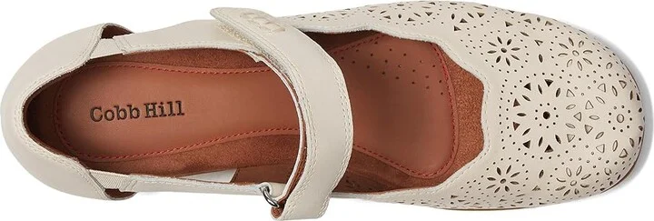 Cobb Hill Rully Women's Dress Flat Shoes Ivory Leather : 9.5 B - Medium - Image 2