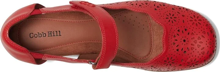 Cobb Hill Rully Women's Dress Flat Shoes Red Leather : 5.5 B - Medium - Image 2