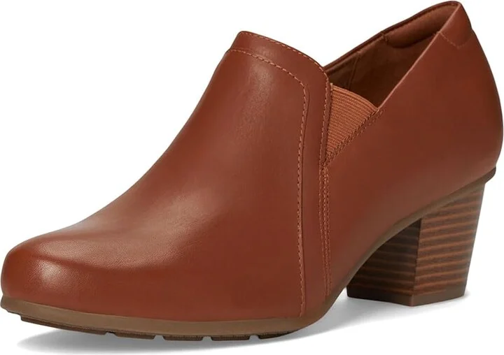 Cobb Hill Winny High Women's Heels Cognac Leather : 11 D - Wide - Image 5