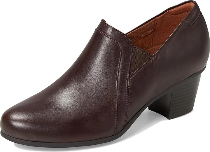 Cobb Hill Winny High Women's Heels Dark Brown Leather : 5.5 B - Medium - Image 5