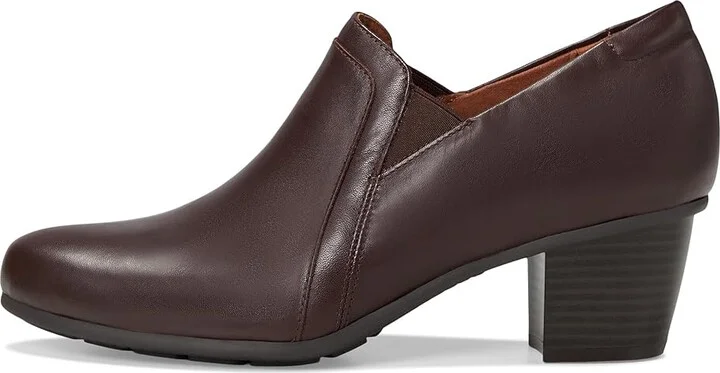 Cobb Hill Winny High Women's Heels Dark Brown Leather : 5.5 B - Medium - Image 6