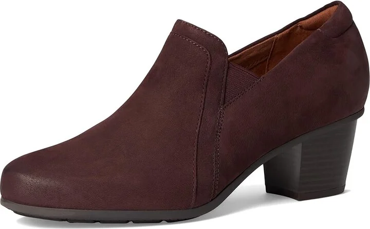 Cobb Hill Winny High Women's Heels Dark Red Leather : 6.5 D - Wide - Image 5