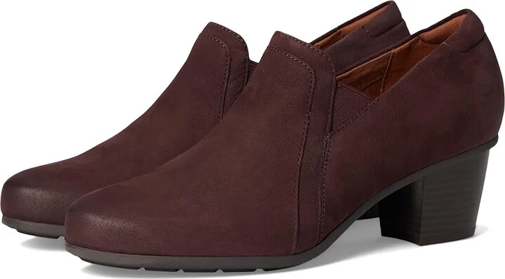 Cobb Hill Winny High Women's Heels Dark Red Leather : 6.5 D - Wide