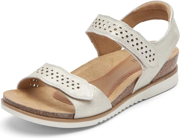 White Mettalic Leather