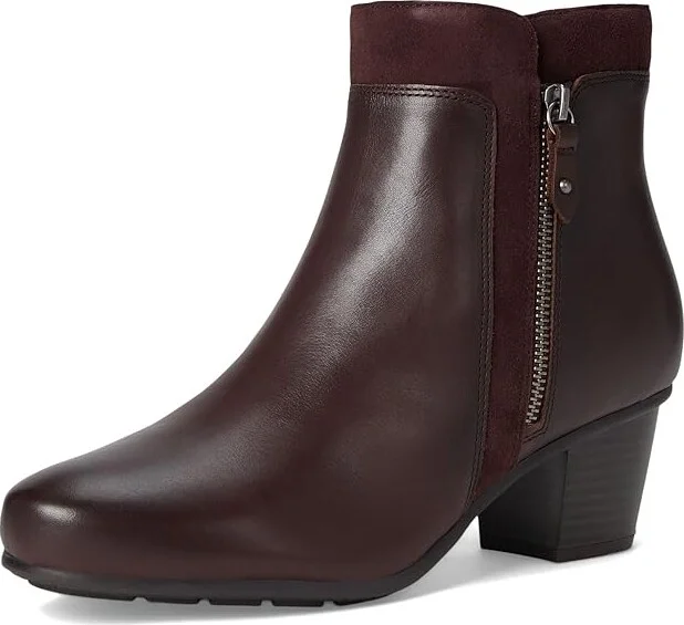 Cobb Hill Wynter Women's Boots Dark Red Leather : 9.5 B - Medium, Leather/Textile - Image 5
